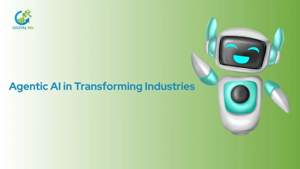 Stylized robot representing Agentic AI waving, symbolizing its role in transforming and enhancing various industries globally.