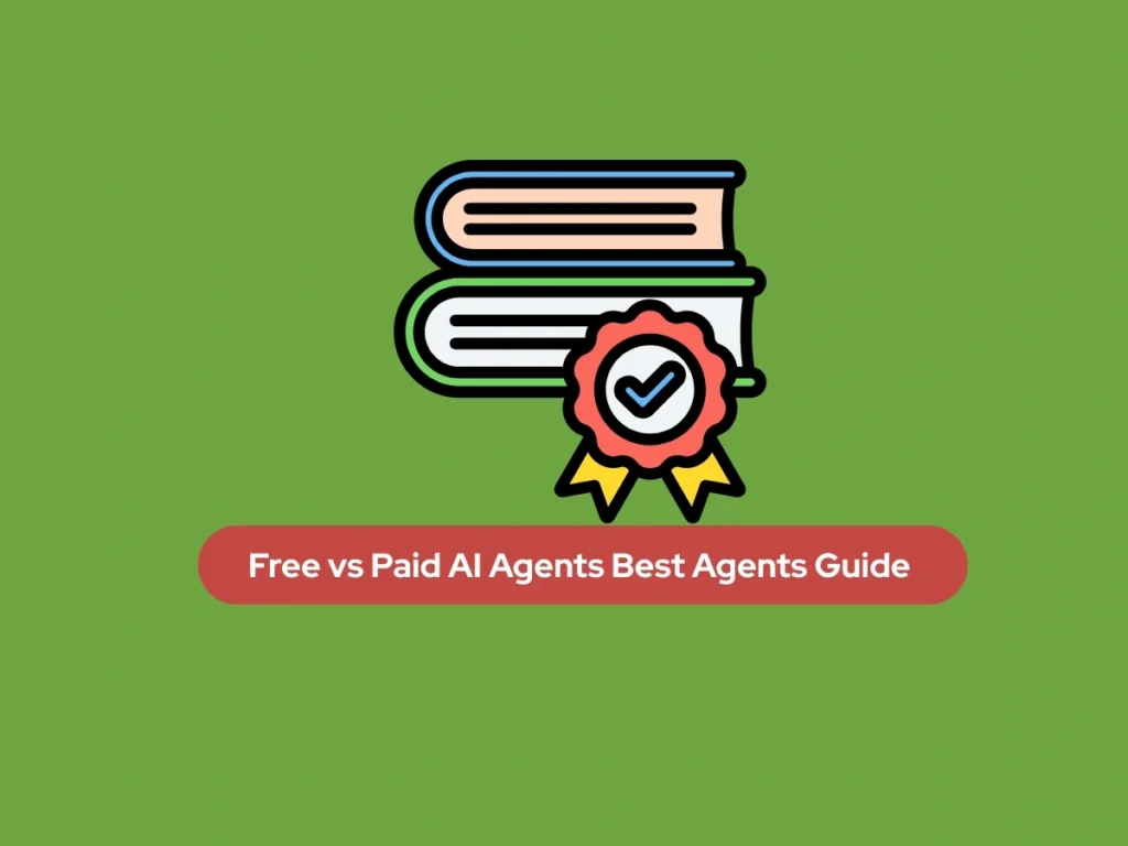 Iconographic representation of a verified 'Best Agents Guide' with stacked books and a quality assurance badge.