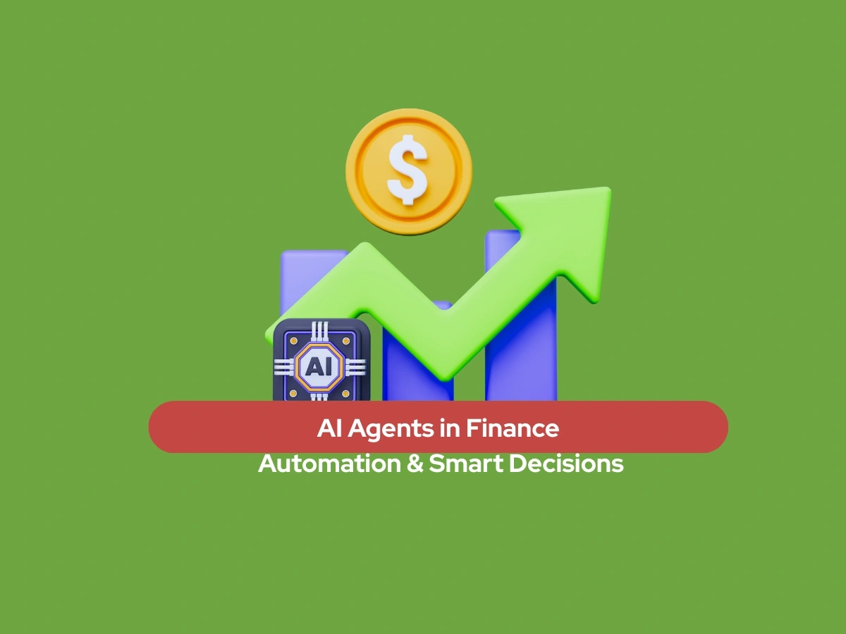 illustration of a dollar coin and rising bar graph representing financial growth through AI automation.
