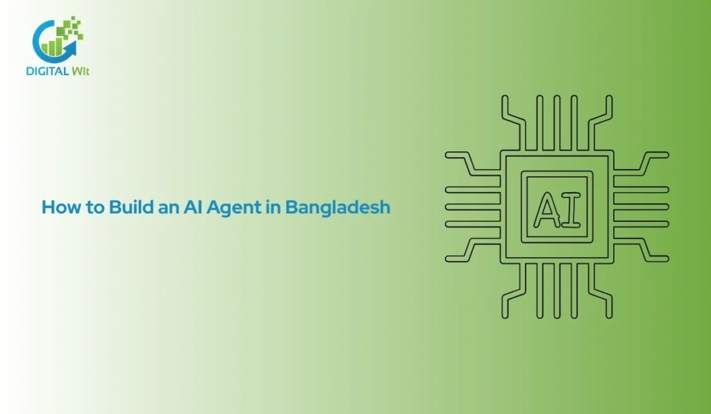 A guide cover showing how to build an AI agent in Bangladesh by Digital Wit.