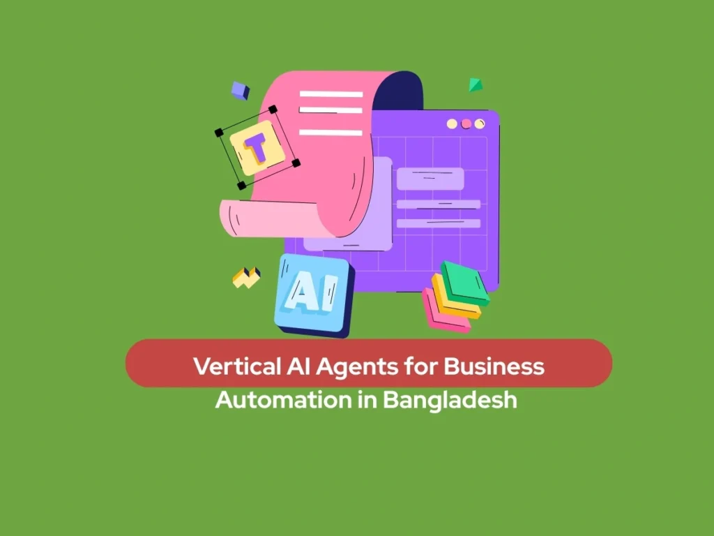 Conceptual illustration of vertical AI agents driving business automation specifically for the Bangladesh market.